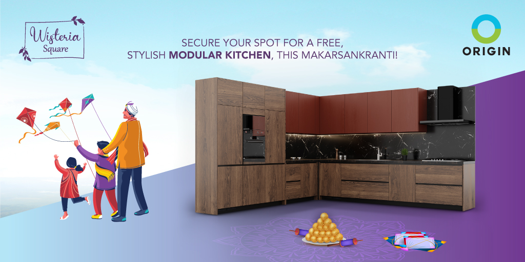 Secure your spot for a free, stylish modular kitchen, this Makarsankranti!